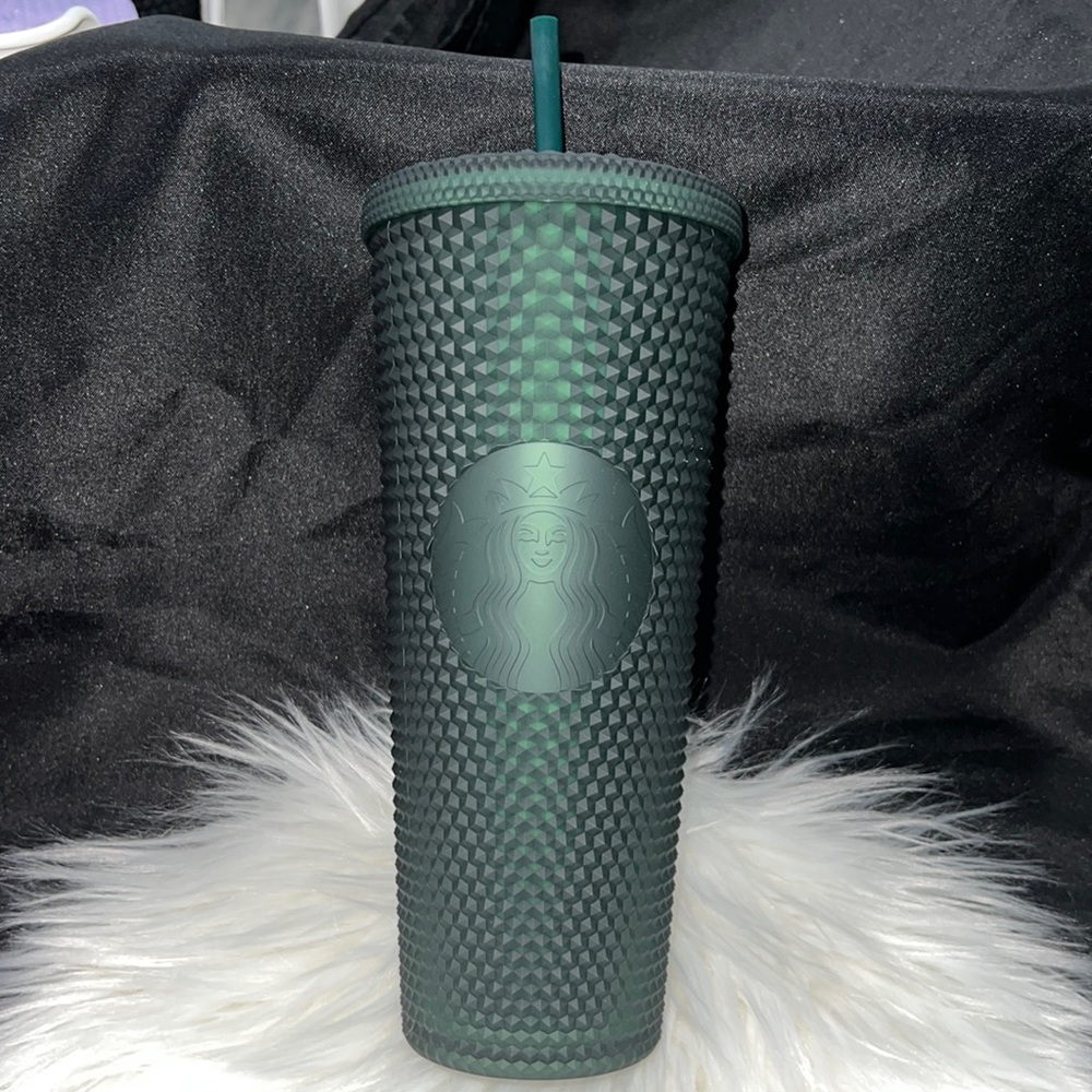 Starbucks Matte Dark Green Studded Tumbler